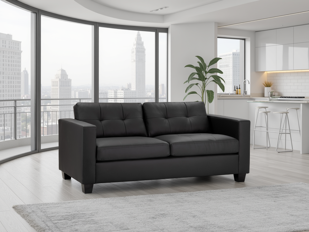 Jerry Sofa Black 3 Seater