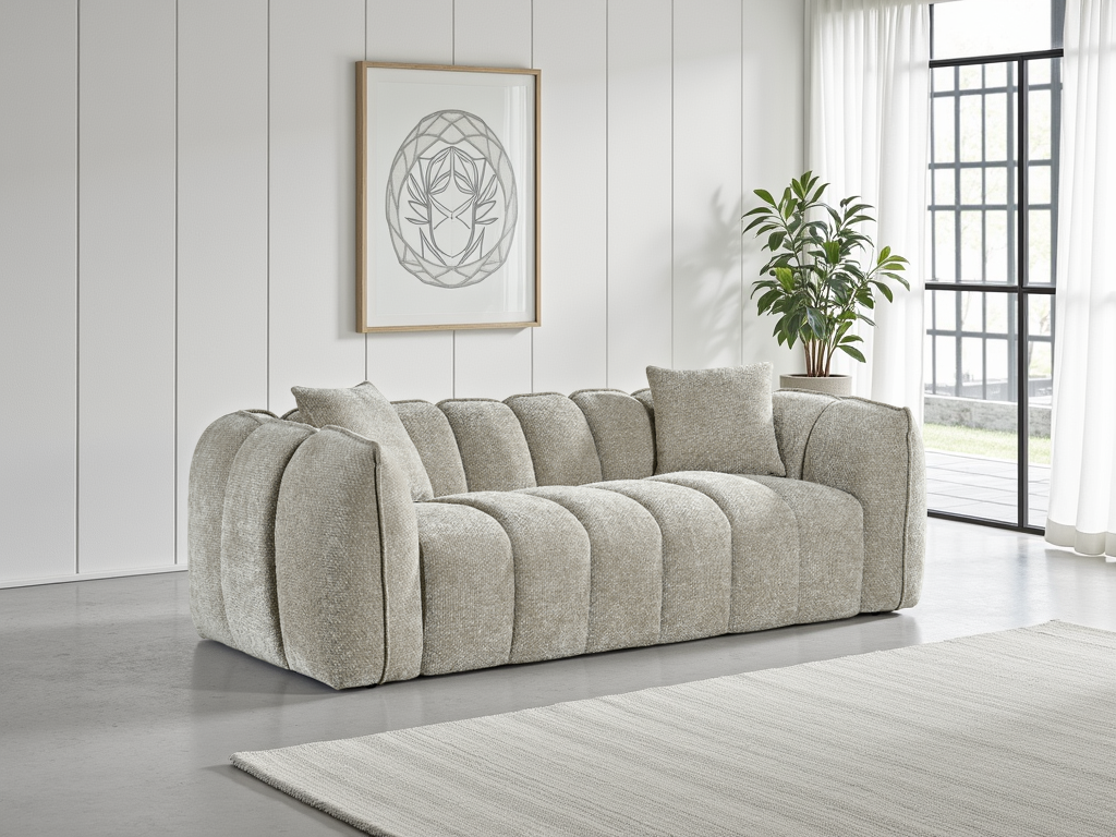Venice Sofa Beige 3 Seater