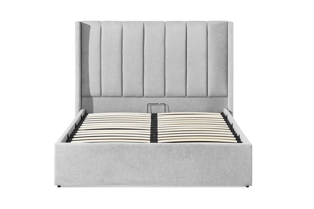 Amber Bed Frame Double Grey
