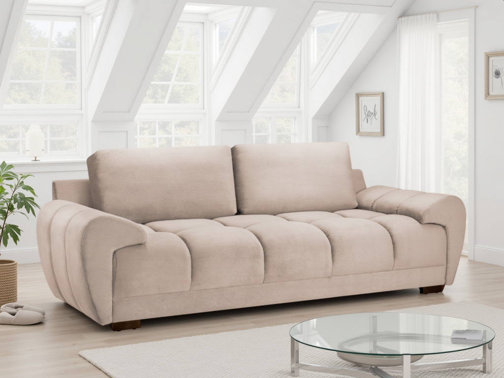 Azzuro Sofa Mocha 3 Seater