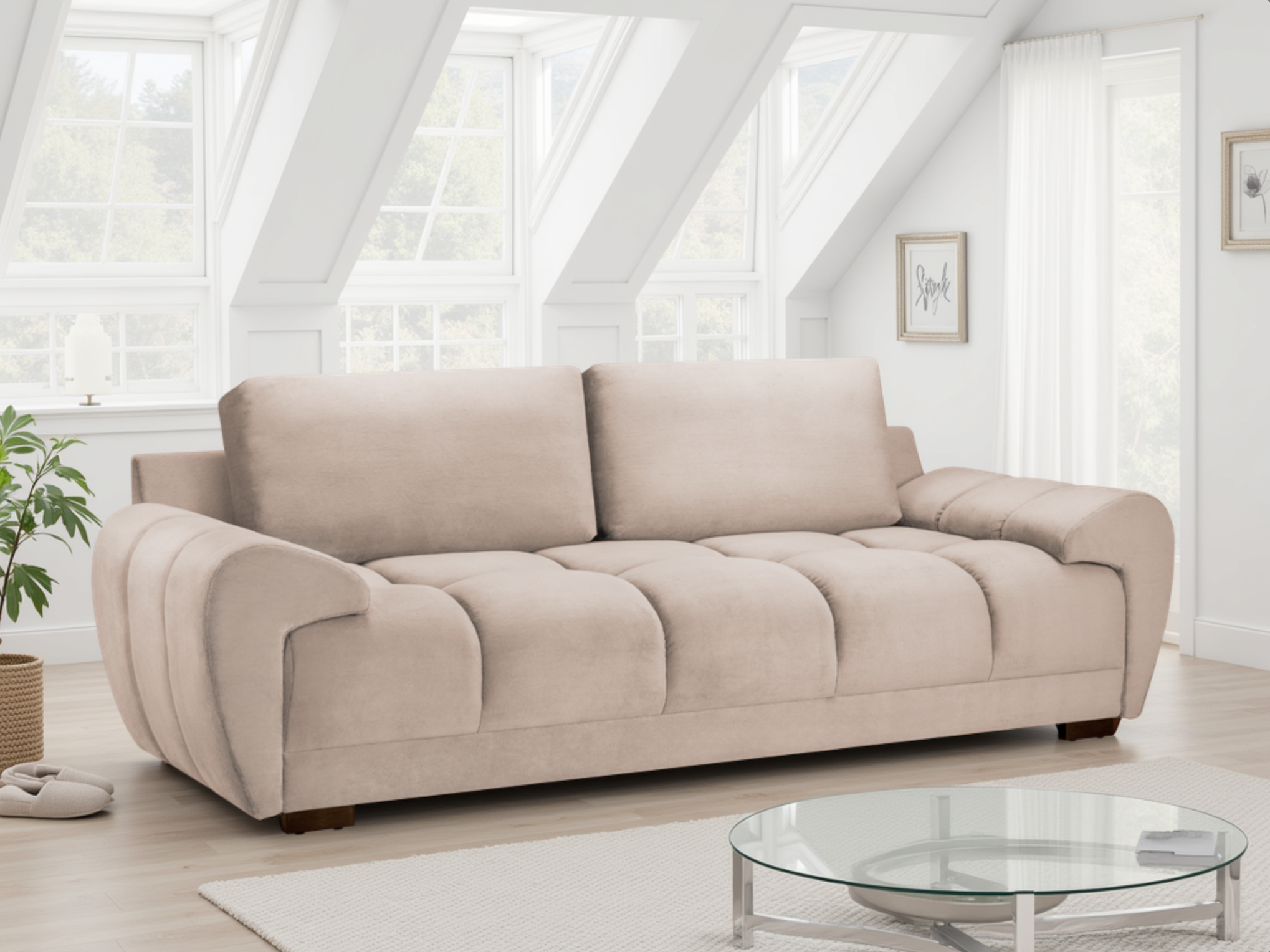 Azzuro Sofa Mocha 3 Seater