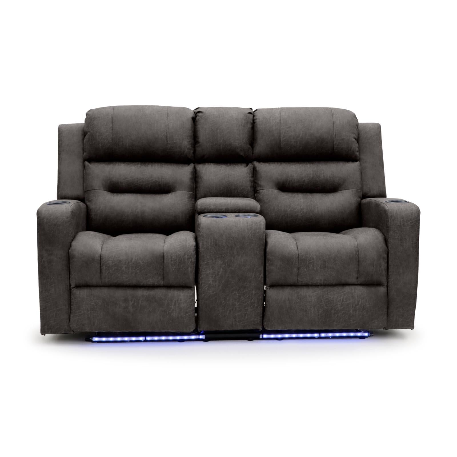 C-Love Tech Electric Recliner Sofa Brown 2 Seater