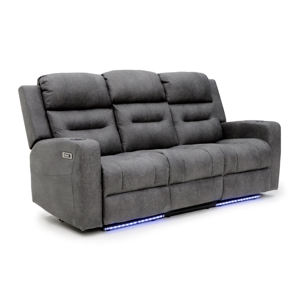 C-Love Tech Electric Recliner Sofa Grey 3 Seater