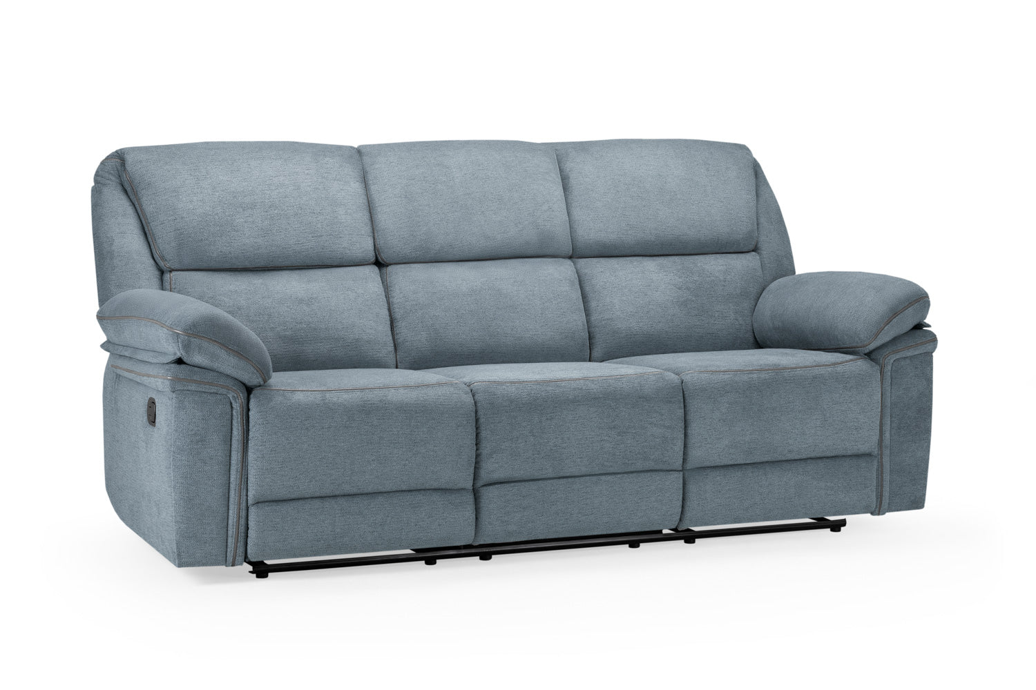 Elio Recliner Sofa Grey Fabric 3 Seater