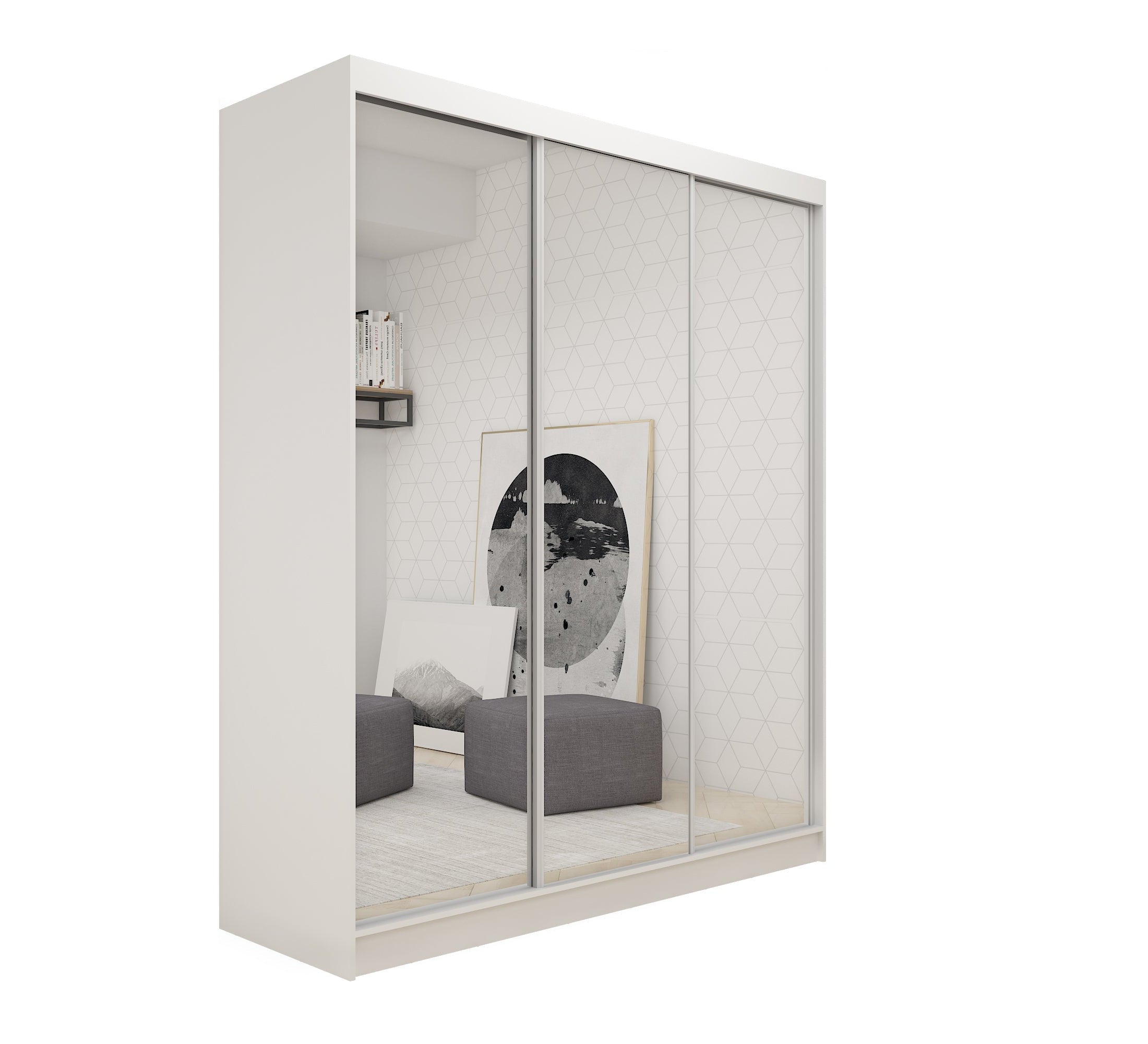 Felicity Sliding Wardrobe White 180cm