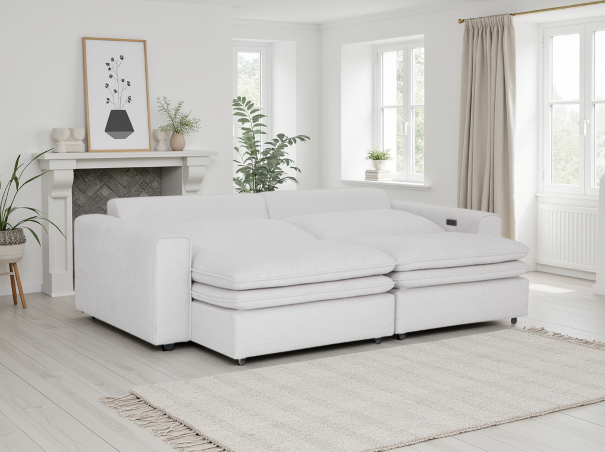 Florence Cloud Ivory Electric Sofa