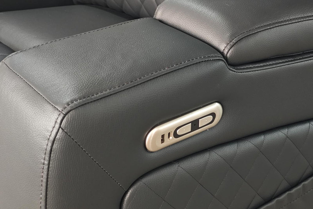 Florence Cinema Sofa Black 3 Seater