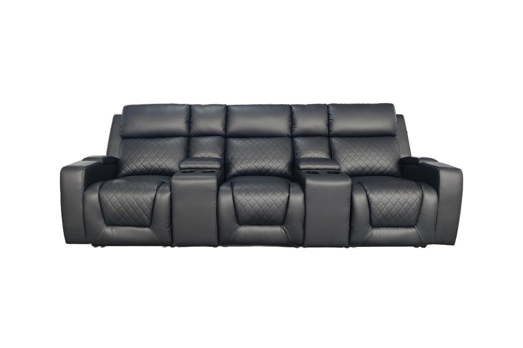 Florence Cinema Sofa Black 3 Seater