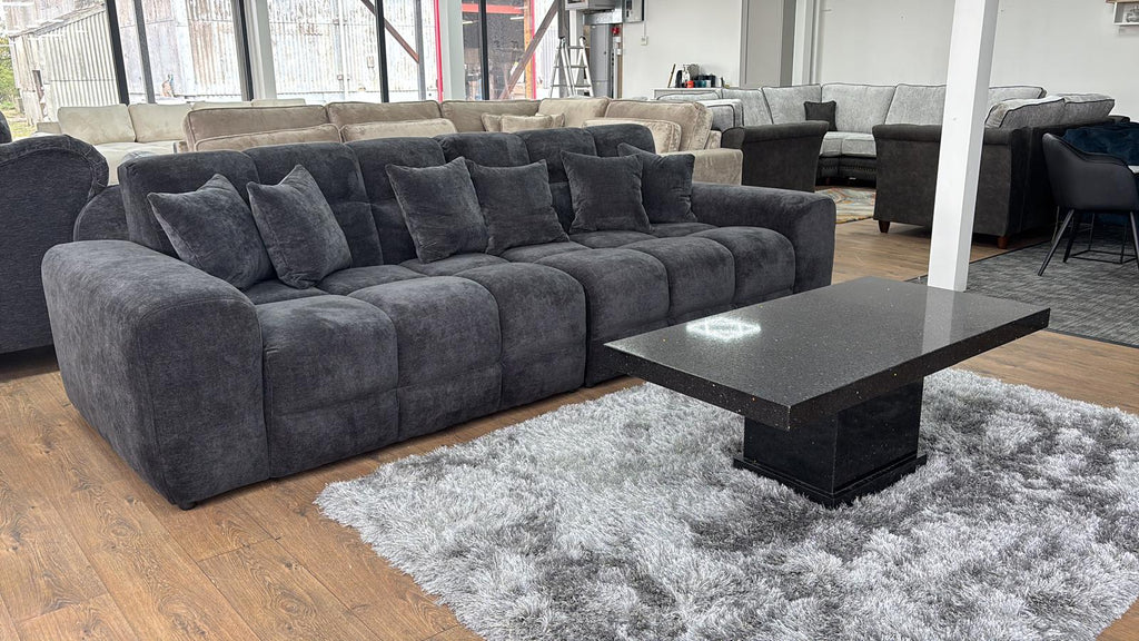 Jacob Sofa Black 4 Seater