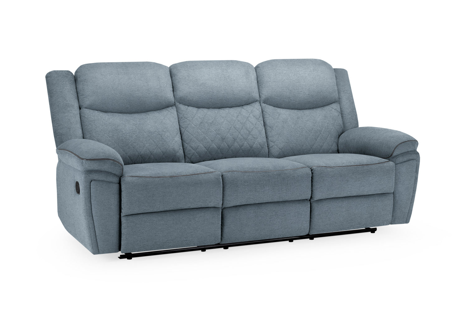 Myra Recliner Sofa Grey Fabric 3 Seater