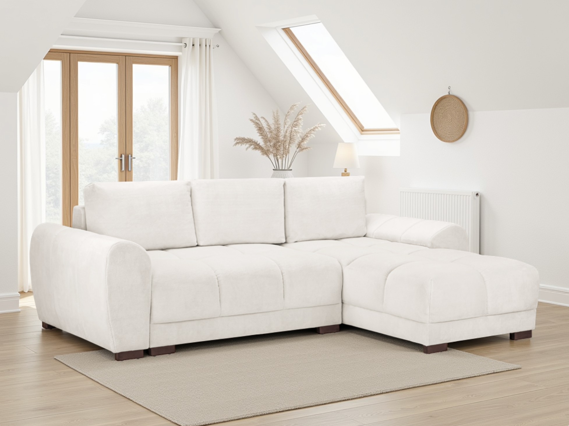 Azzuro Sofabed Cream Universal Corner